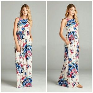 Floral Print Maxi Dress - Maternity Dress